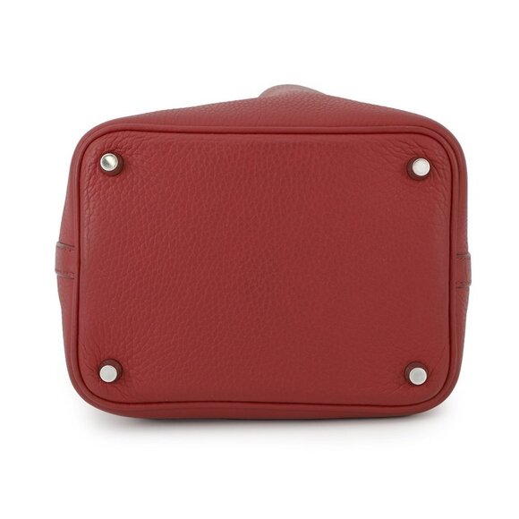 HERMES Picotin Lock Size PM Taurillon Clemence Ruby - Picture 8 of 13